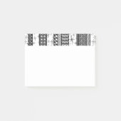 Patroonstrips voor zwart-wit Retro 1 Post-it® Notes (Voorkant)