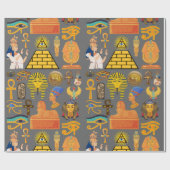 Patroonsymbool Ouder Egyptisch Hieroglyphic Cadeaupapier (Vlak)