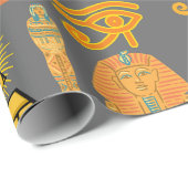 Patroonsymbool Ouder Egyptisch Hieroglyphic Cadeaupapier (Rol Hoek)