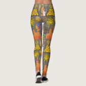 Patroonsymbool Ouder Egyptisch Hieroglyphic Leggings (Achterkant)