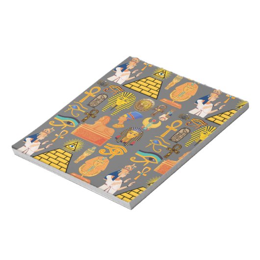 Patroonsymbool Ouder Egyptisch Hieroglyphic Notitieblok (Gedraaid)