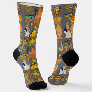 Patroonsymbool Ouder Egyptisch Hieroglyphic Sokken