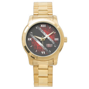 Patroonvlag Trinidad en Tobago Horloge