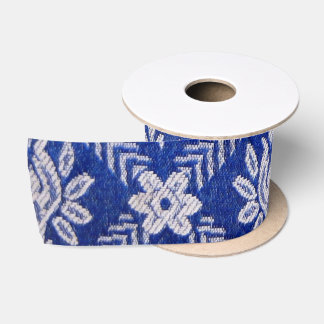 patroonweefsel blauw lint