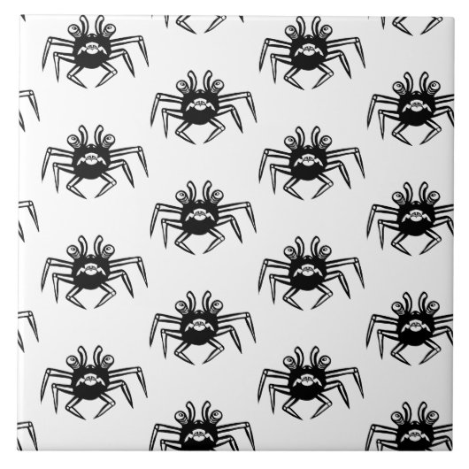 Patroonzwart en wit tegeltje (Voorkant)