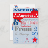 Patrotisch 4 juli uitnodiging (Voorkant / Achterkant)