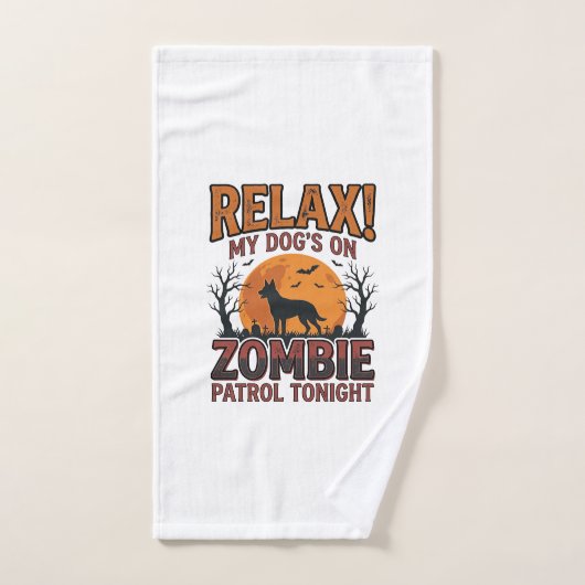 Patrouille de chien zombie conception de chemise H (Serviette à main)