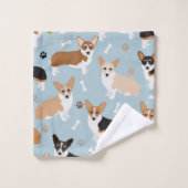 Patrouilles et os de Chiens de Corgi (Gant de toilette)
