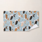 Patrouilles et os de Chiens de Corgi (Serviette à main)