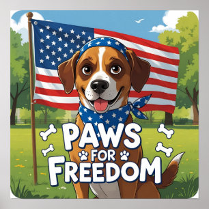 Patrouilles pour la liberté Poster de chien patrio