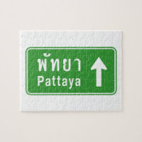 Pattaya Ahead ⚠ Thai Highway Traffic Sign ⚠