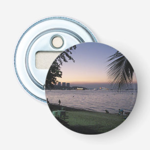 Pattaya Beach Sunset ... Chonburi, Thailand Button Flesopener