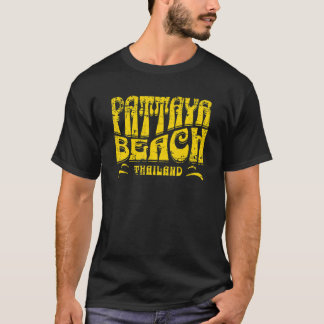 Pattaya Beach Thailand Retro Gesleten Ontwerp T-shirt