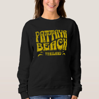 Pattaya Beach Thailand Retro Gesleten Ontwerp Trui