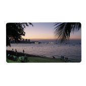 Pattaya Beach Zonsondergang ... Chonburi, Thailand Etiket (Voorkant)