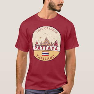 Pattaya Thailand City Skyline Embleem T-shirt