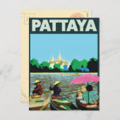 Pattaya Thailand-reisposter Feestdagenkaart (Voorkant / Achterkant)