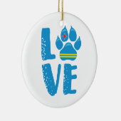 PATTE d'AMOUR (lettres bleues) - ornement (Droite)