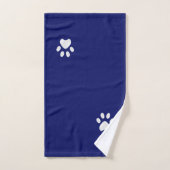 Patte de compagnie & monogramme sur serviette de b (Serviette à main)