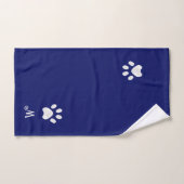 Patte de compagnie & monogramme sur serviette de b (Serviette à main)