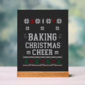 Patte de tricot de four à biscuits de Noël au ging (Neutre)