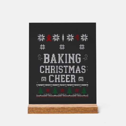 Patte de tricot de four à biscuits de Noël au ging (Recto)