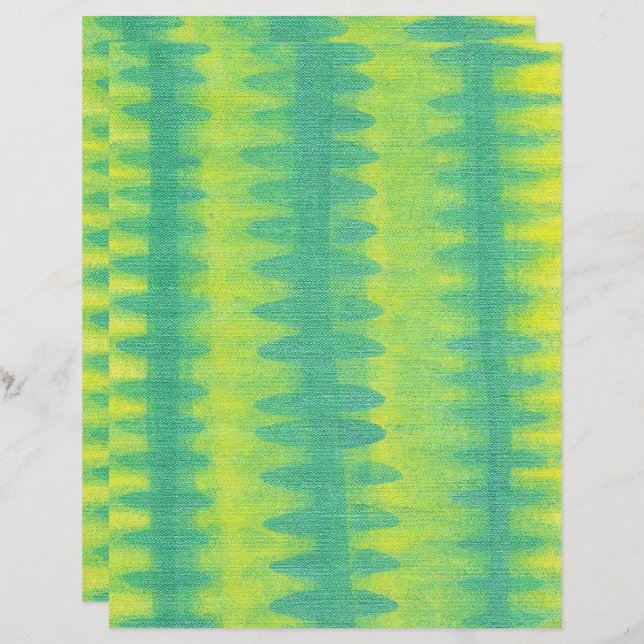Patte d'échelle vert clair, Jaune, Papier de scrap (Devant / Derrière)