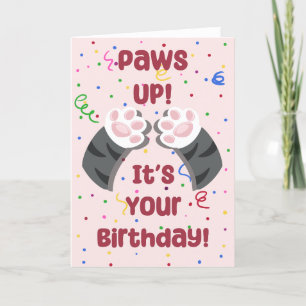 Patte en l'air ! C'est ton anniversaire ! - Carte