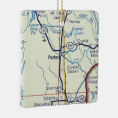 Patten Maine  Map Keramisch Ornament (Rechts)