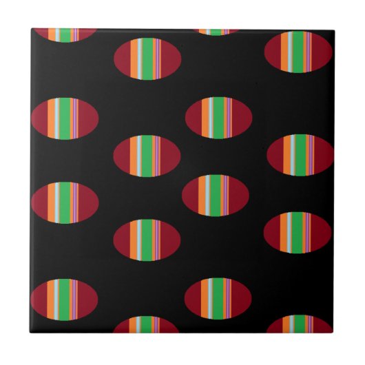 Pattercirkels op zwart tegeltje (Voorkant)