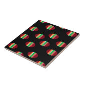 Pattercirkels op zwart tegeltje (Zijkant)