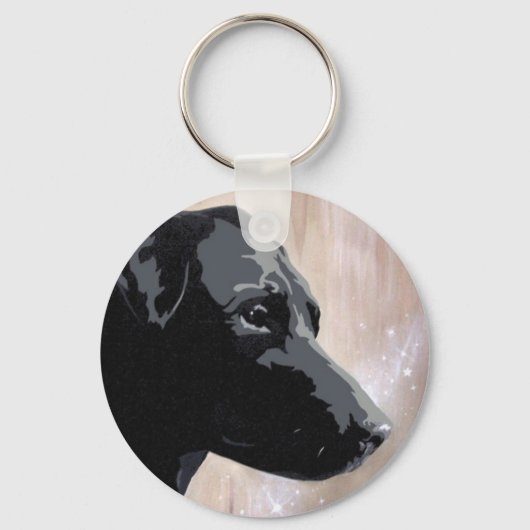 Patterdale hond sparkle design keyring sleutelhang sleutelhanger (Voorkant)