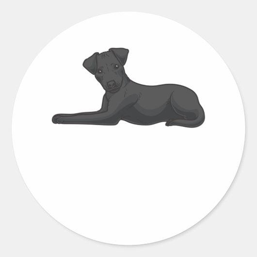 Patterdale Terrier Dog Ronde Sticker (Voorkant)