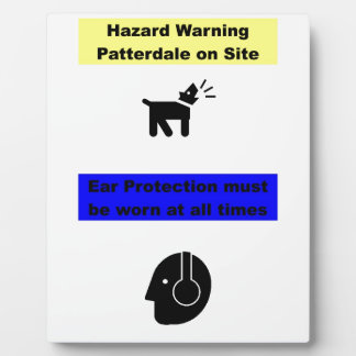 Patterdale Terrier Hazard Warning! Fotoplaat