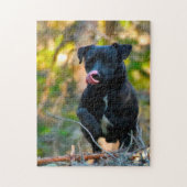 Patterdale Terrier. Legpuzzel (Verticaal)