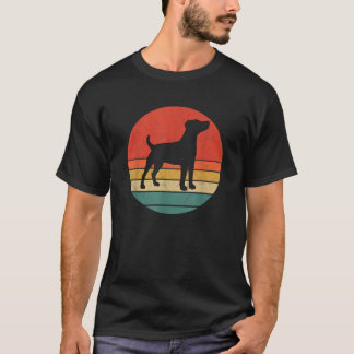 Patterdale Terrier Oude Honden Silhouet Retro T-shirt