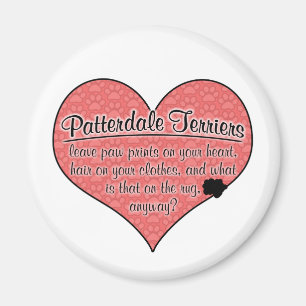 Patterdale Terrier Paw Prints Dog Humor Magneet