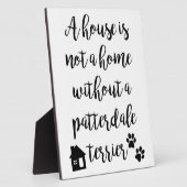 Patterdale Terrier Print met easel Fotoplaat (Zijkant)