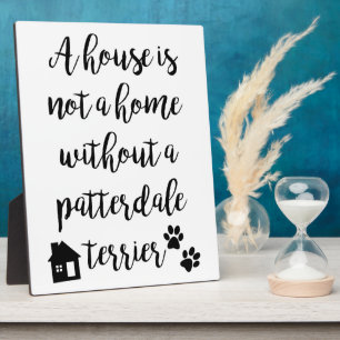 Patterdale Terrier Print met easel Fotoplaat