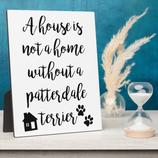 Patterdale Terrier Print met easel Fotoplaat (Zijkant)