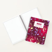 Pattered Music Lesson Composition Book Red Notitieboek (Binnen)