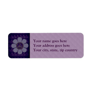Pattered Peace Flower Etiket