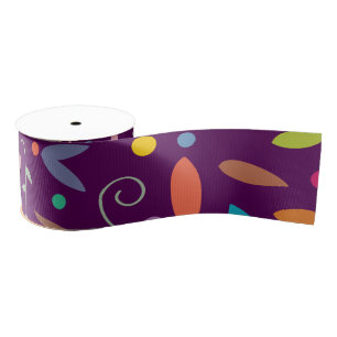 pattereerde bladeren grosgrain lint