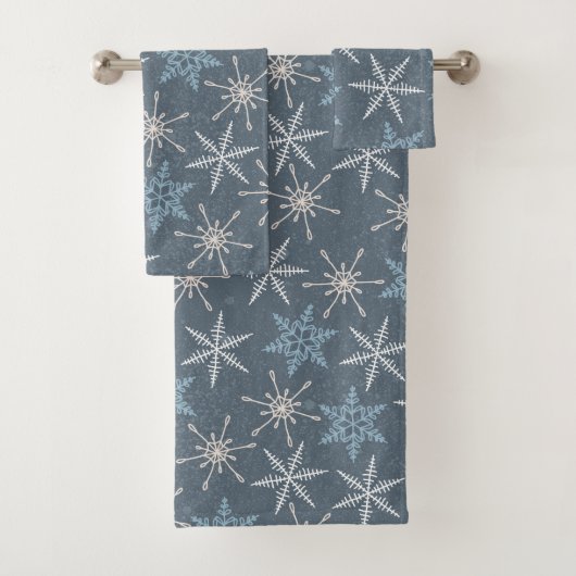Patteries bleues de snowflakes d'hiver (En situation)