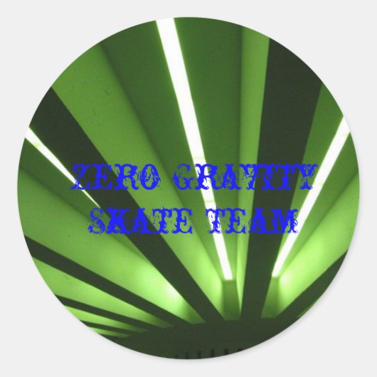 pattern_1, Zero Gravity Schaats Team, Zero Gravit. Ronde Sticker (Voorkant)