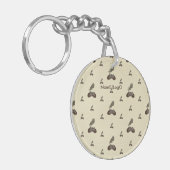 Pattern_4_Acorn_2 Acryl Sleutelhanger (Voorkant Links)