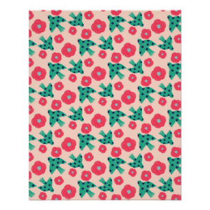 Pattern_8_Camellia en Bird_2 glanzend poster Perfect Poster