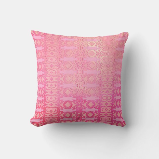 pattern abstract pink kussen (Voorkant)