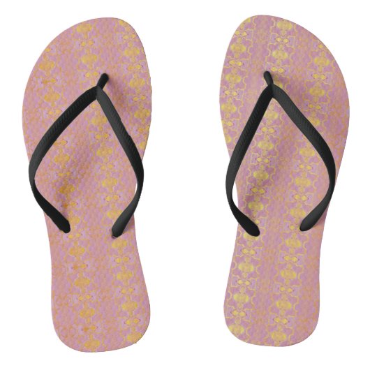 pattern abstract pink teenslippers (Voetbed)