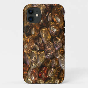 Pattern ART - Golden River Stones iPhone 11 Hoesje